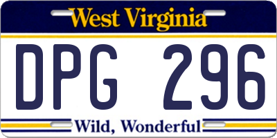 WV license plate DPG296