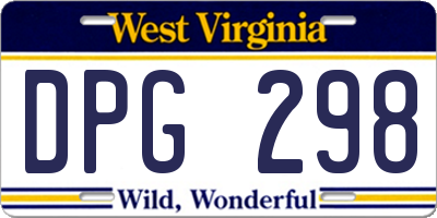 WV license plate DPG298