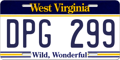WV license plate DPG299