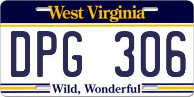 WV license plate DPG306