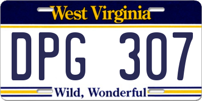 WV license plate DPG307