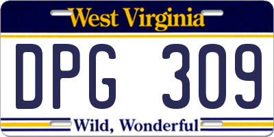 WV license plate DPG309