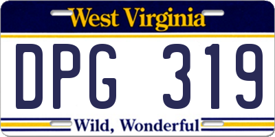 WV license plate DPG319