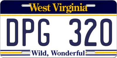 WV license plate DPG320