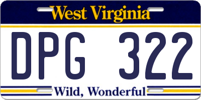 WV license plate DPG322