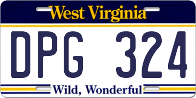 WV license plate DPG324
