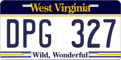 WV license plate DPG327