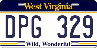 WV license plate DPG329