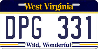 WV license plate DPG331