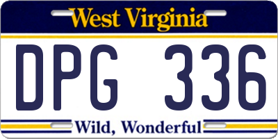 WV license plate DPG336