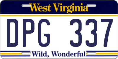 WV license plate DPG337