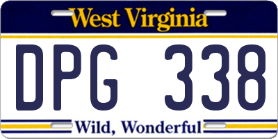 WV license plate DPG338