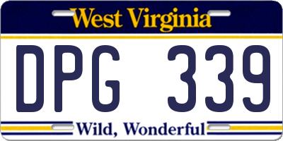 WV license plate DPG339