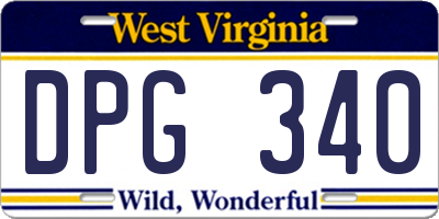 WV license plate DPG340