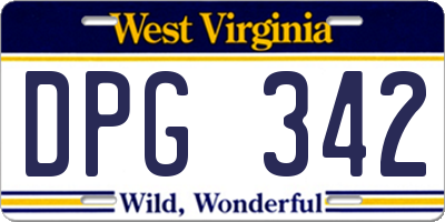 WV license plate DPG342