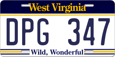 WV license plate DPG347