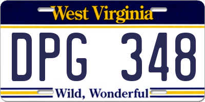 WV license plate DPG348