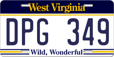 WV license plate DPG349