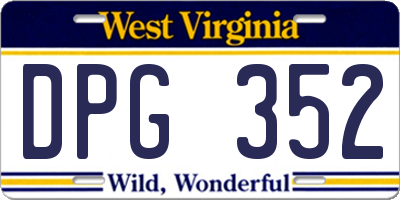 WV license plate DPG352