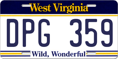 WV license plate DPG359