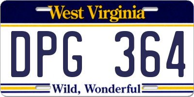 WV license plate DPG364