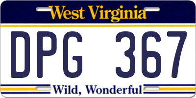 WV license plate DPG367
