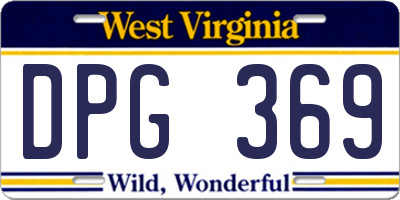 WV license plate DPG369