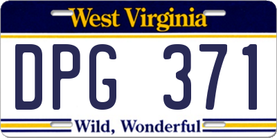 WV license plate DPG371