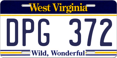 WV license plate DPG372
