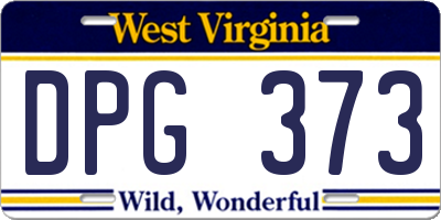 WV license plate DPG373
