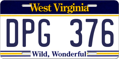WV license plate DPG376