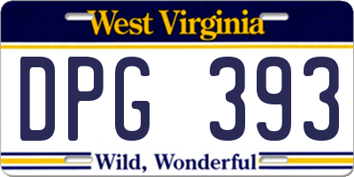 WV license plate DPG393