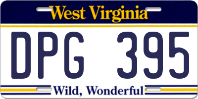 WV license plate DPG395