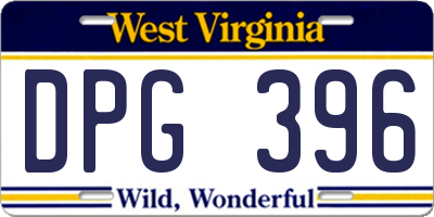 WV license plate DPG396