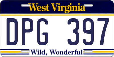 WV license plate DPG397