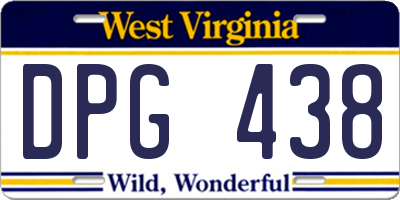 WV license plate DPG438