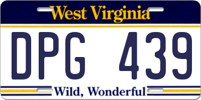 WV license plate DPG439
