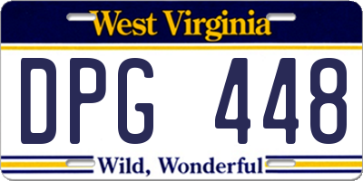 WV license plate DPG448
