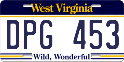 WV license plate DPG453