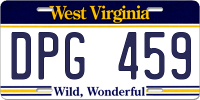 WV license plate DPG459