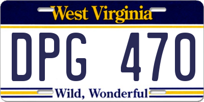 WV license plate DPG470