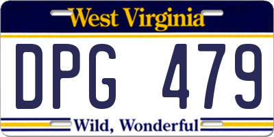 WV license plate DPG479