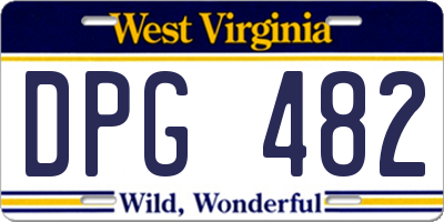 WV license plate DPG482