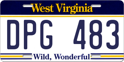 WV license plate DPG483