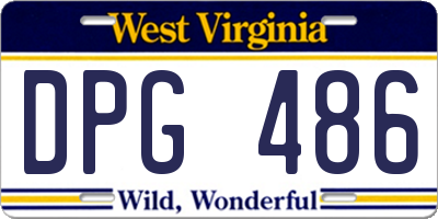 WV license plate DPG486