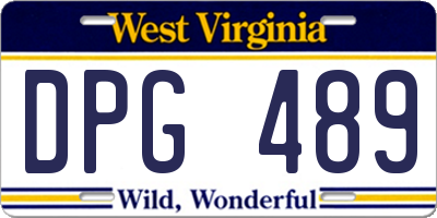WV license plate DPG489