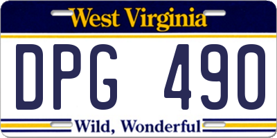 WV license plate DPG490