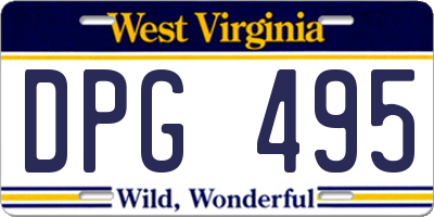 WV license plate DPG495