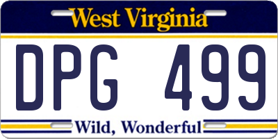 WV license plate DPG499