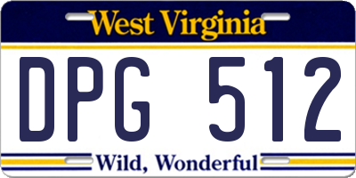 WV license plate DPG512